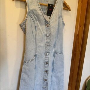 Levi’s Women's Vianna Denim Button-Front Vest Dress